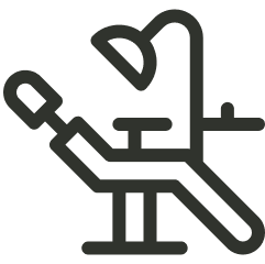 Icono de un sillón de dentista